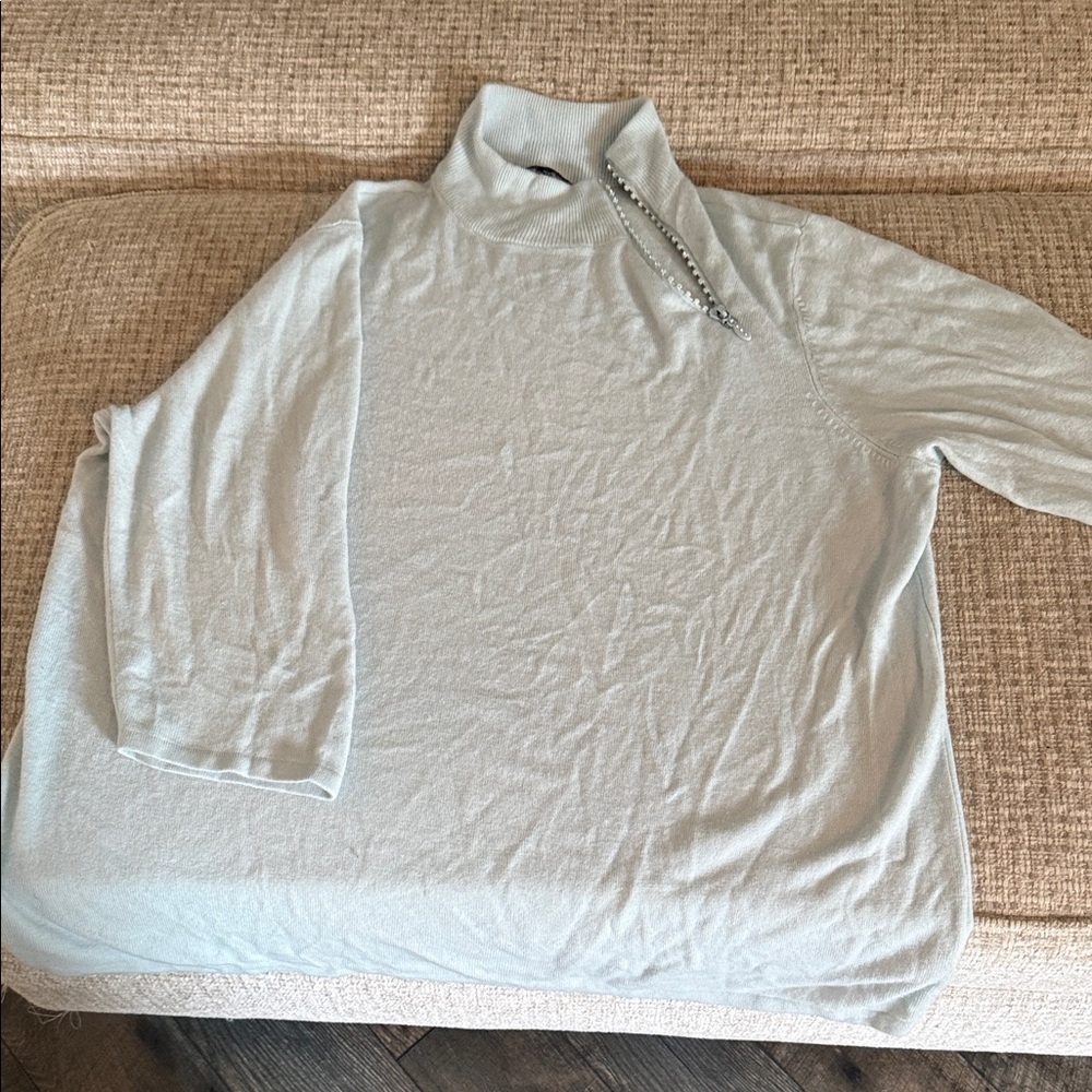 SUPER SOFT Designers Originals Light Blue Turtleneck Sweater